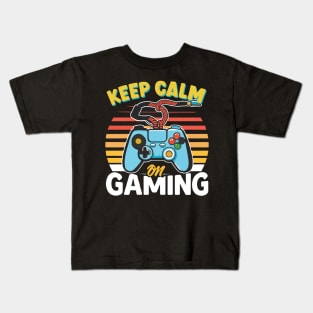 Keep Calm On Gaming T-shirt . Kids T-Shirt